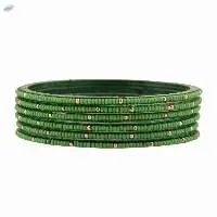 Indian Beaded Acrylic Bangles Set