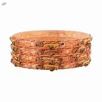 Indian Traditional Kundan Acrylic Bangles Set