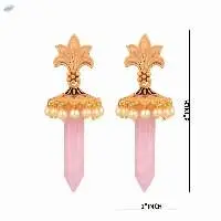 Indian Crystal Tassel Jhumki Earrings