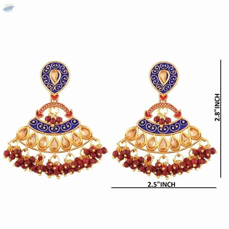 Beaded Dangle Chandelier Earrings Set