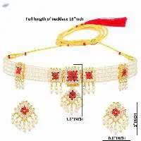 Beaded Choker Necklace Earrings Set