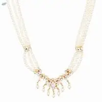 Beaded Strand Necklace Earrings Set