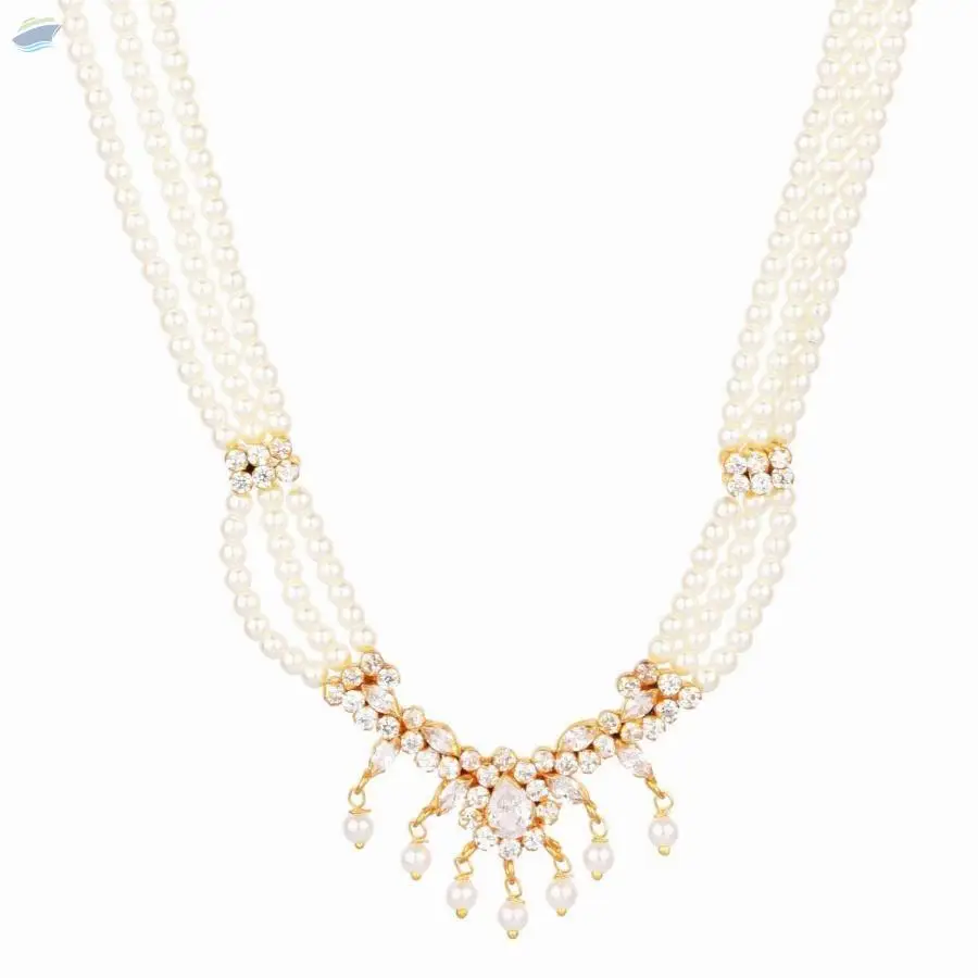 Beaded Strand Necklace Earrings Set
