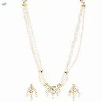 Beaded Strand Necklace Earrings Set