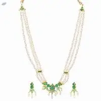 Beaded Strand Necklace Earrings Set