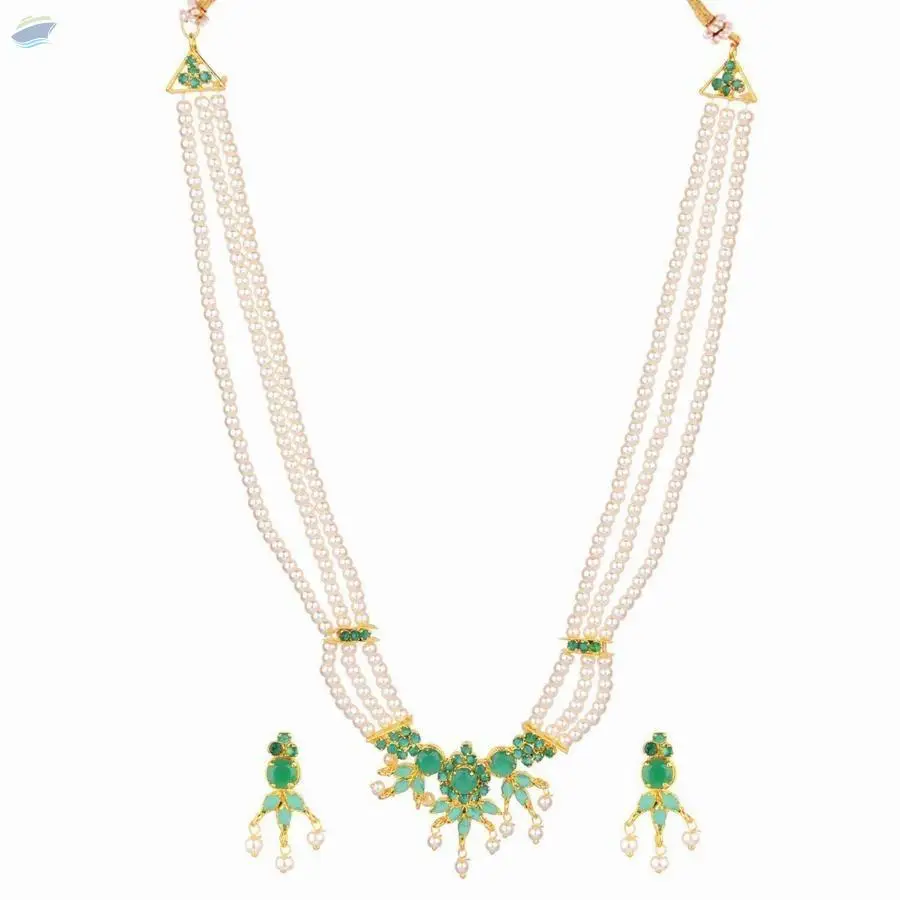 Beaded Strand Necklace Earrings Set