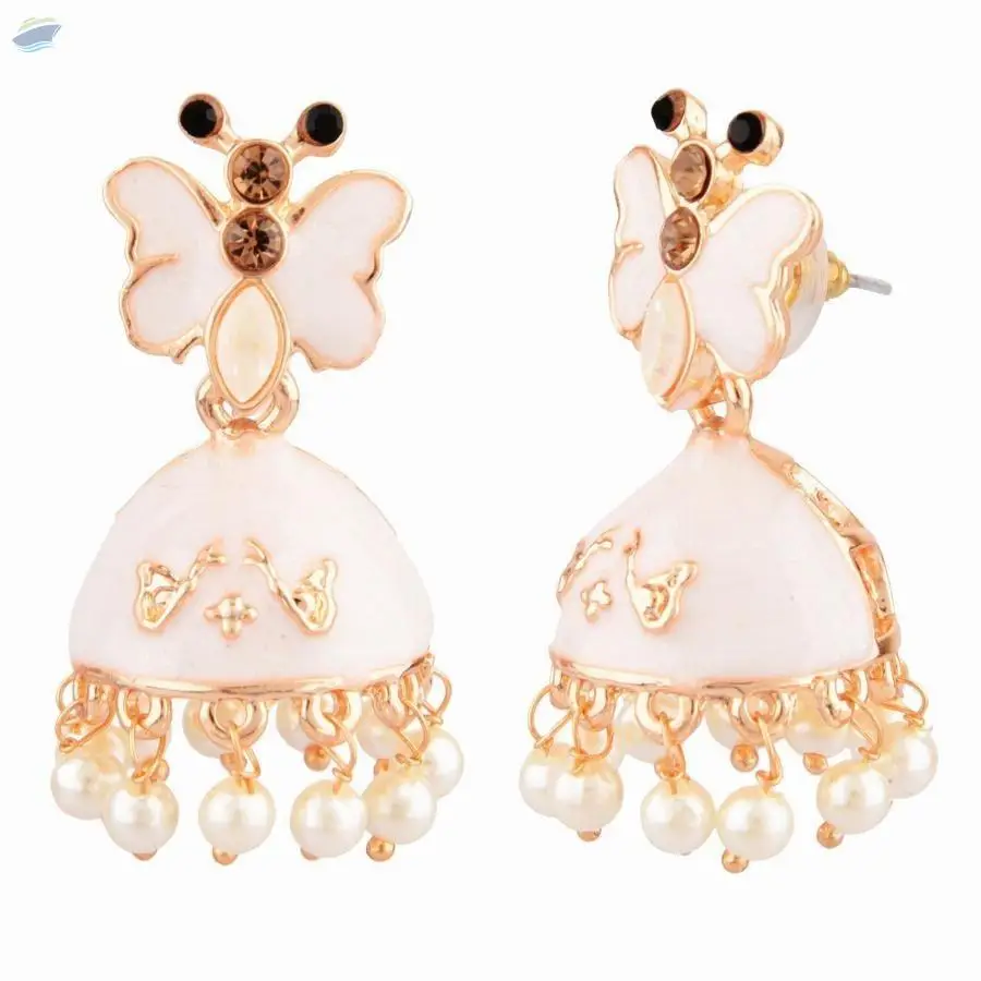 Enamel Jhumka Jhumki Dangle Earrings Set