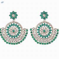 Floral Chandbali Dangle Earrings Set Jewelry