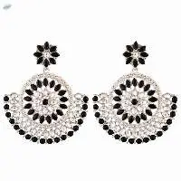 Floral Chandbali Dangle Earrings Set Jewelry