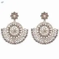 Floral Chandbali Dangle Earrings Set Jewelry