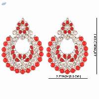 Floral Chandbali Dangle Earrings Jewelry