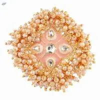 Faux Pearl Beads Antique Big Finger Ring