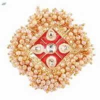 Faux Pearl Beads Antique Big Finger Ring