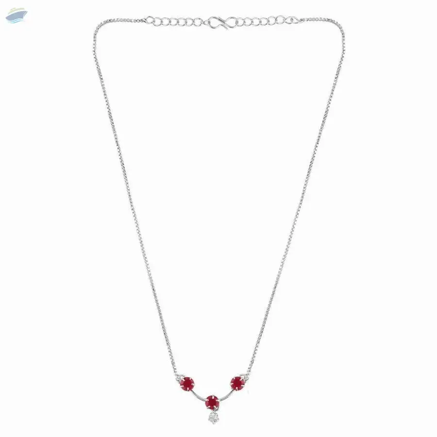 Zirconia CZ Pendant Chain Necklace Jewelry