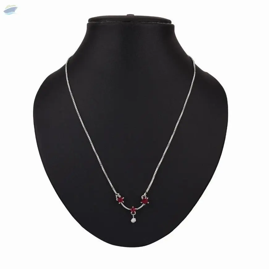 Zirconia CZ Pendant Chain Necklace Jewelry