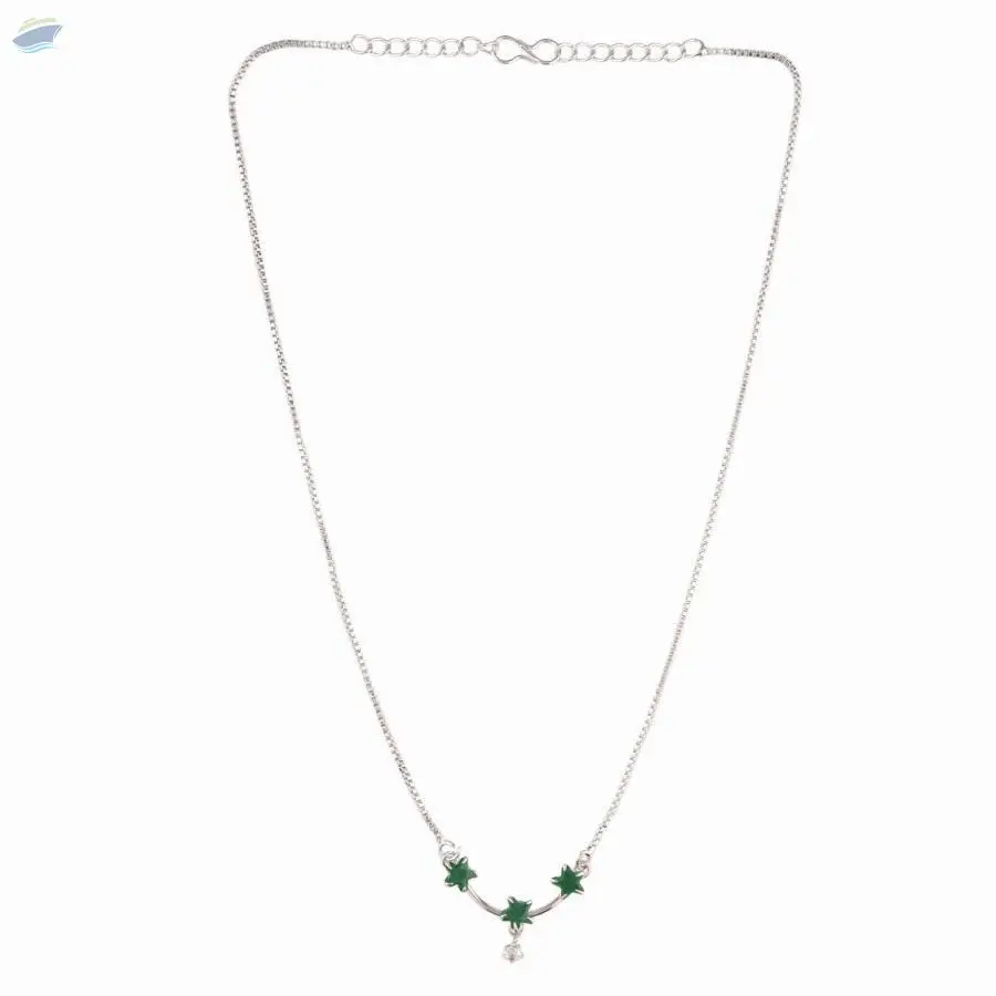Zirconia CZ Pendant Chain Necklace Jewelry