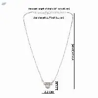 Zirconia CZ Pendant Chain Necklace Jewelry