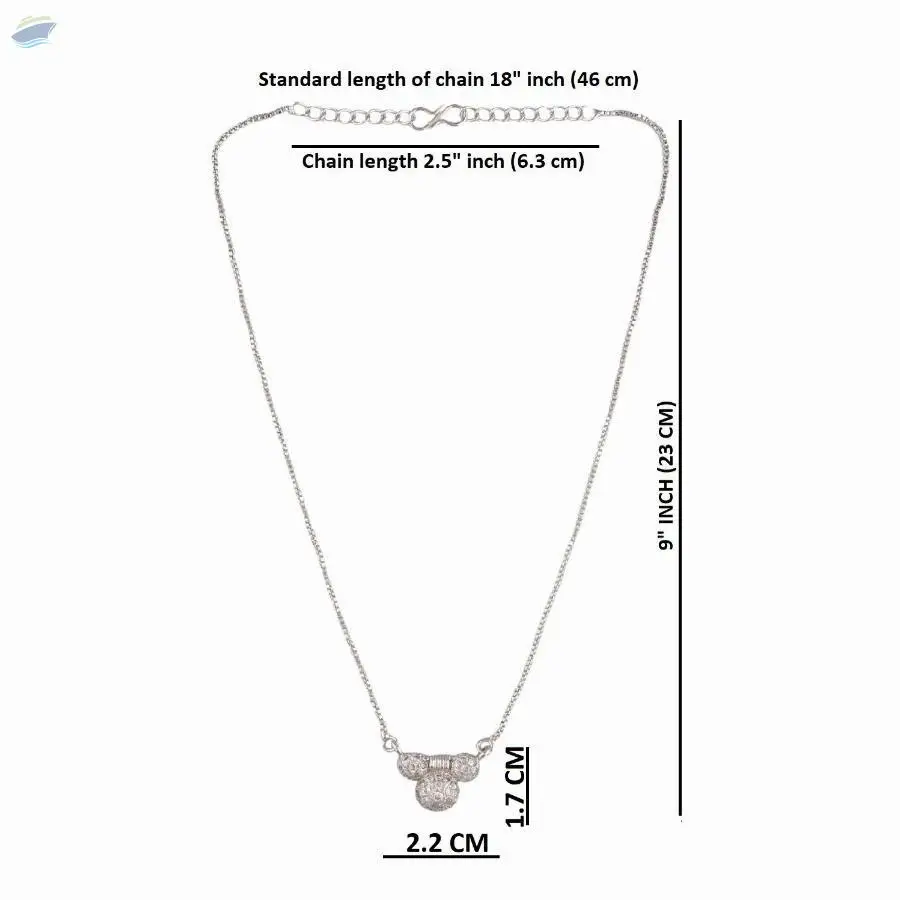 Zirconia CZ Pendant Chain Necklace Jewelry