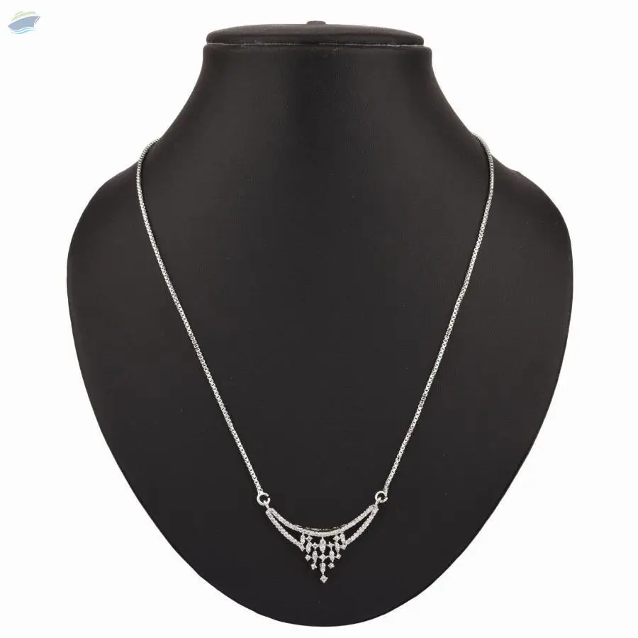 Zirconia CZ Pendant Chain Necklace Jewelry