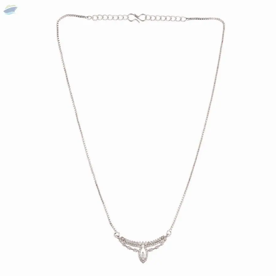 Zirconia CZ Pendant Chain Necklace Jewelry