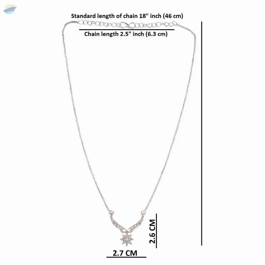 Zirconia CZ Pendant Chain Necklace Jewelry