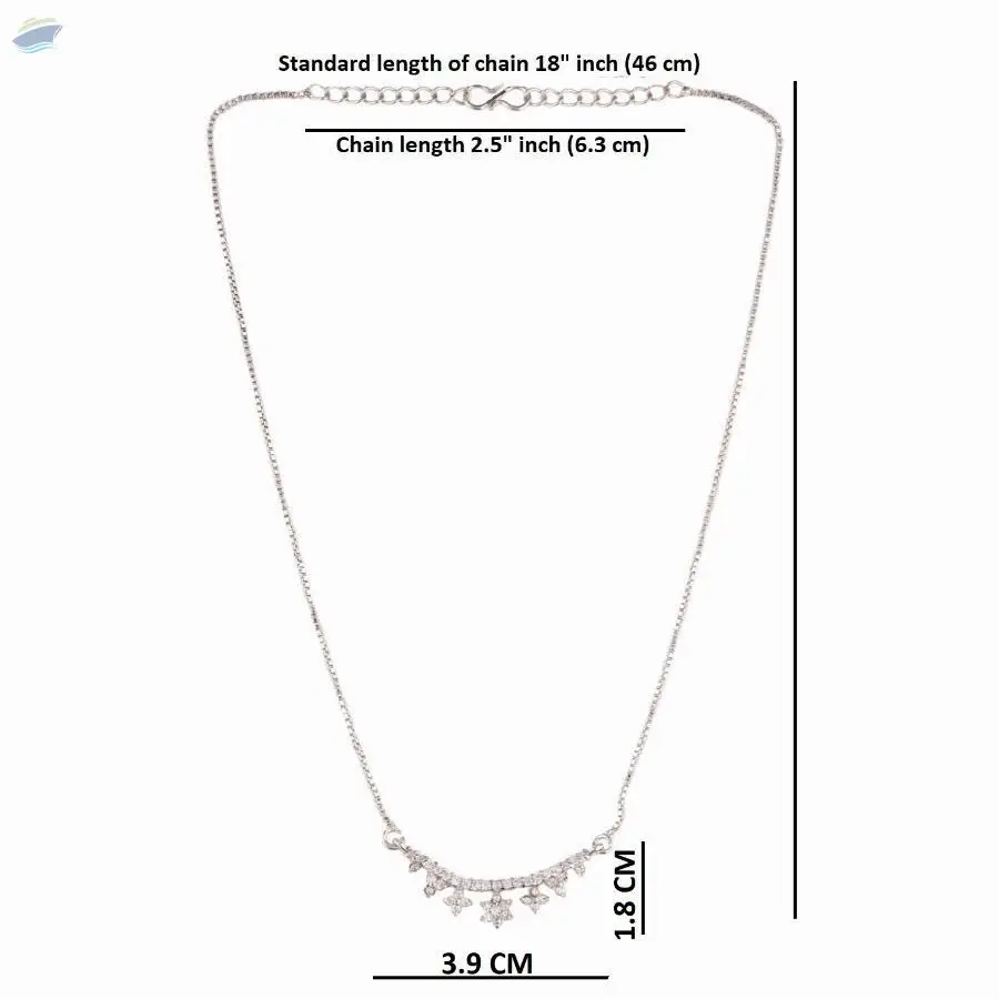 Zirconia CZ Pendant Chain Necklace Jewelry