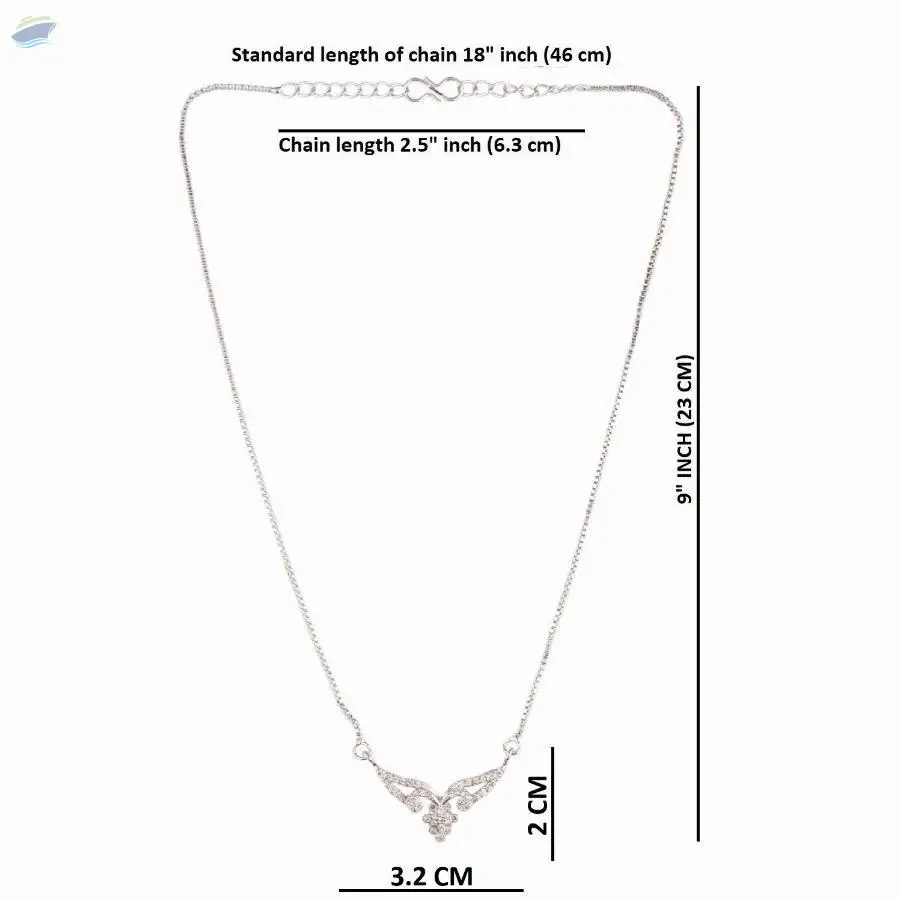 Zirconia CZ Pendant Chain Necklace Jewelry