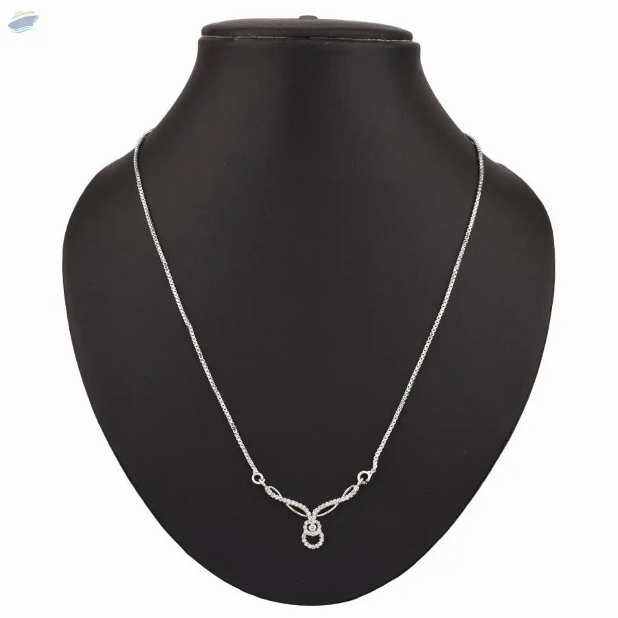 Zirconia CZ Pendant Chain Necklace Jewelry