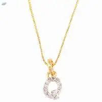 Initial Letter Pendant Chain Necklace Jewelry