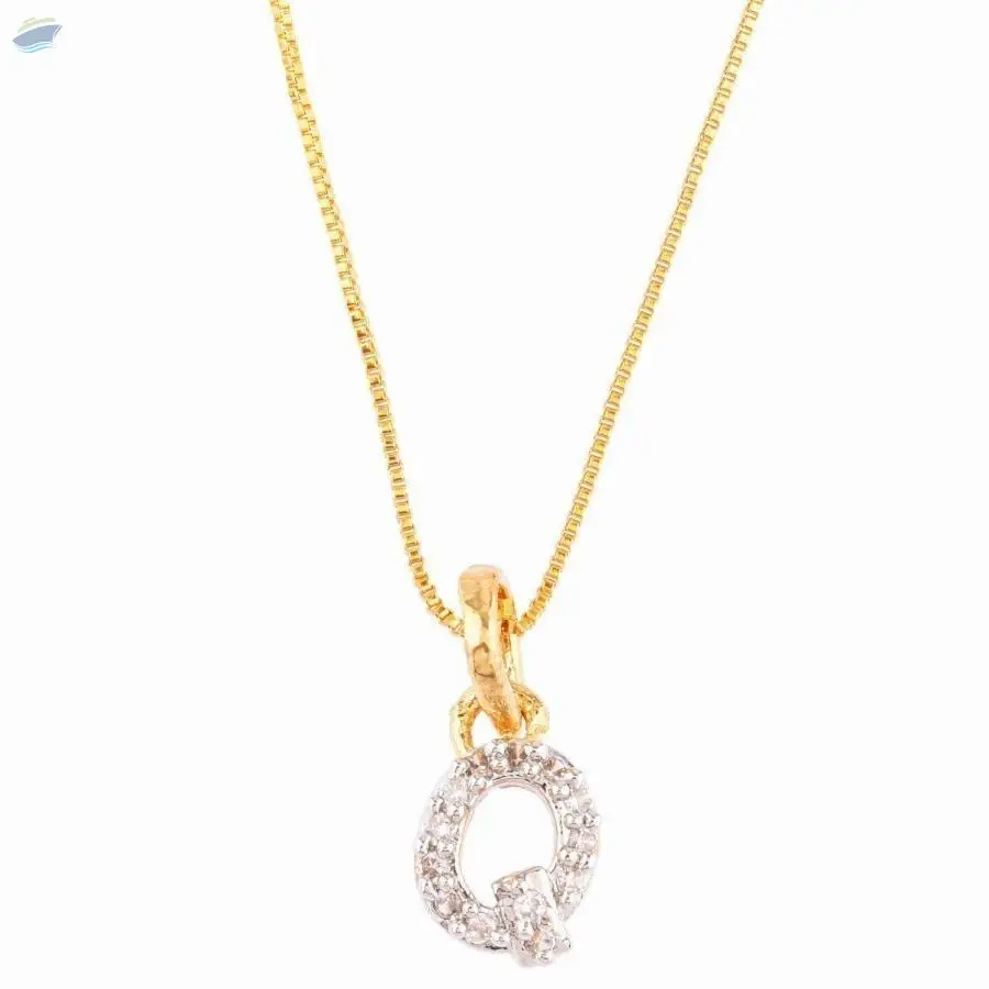 Initial Letter Pendant Chain Necklace Jewelry