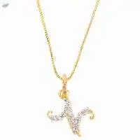 Initial Letter Pendant Chain Necklace Jewelry