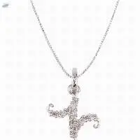Letter Pendant Chain Necklace Jewelry