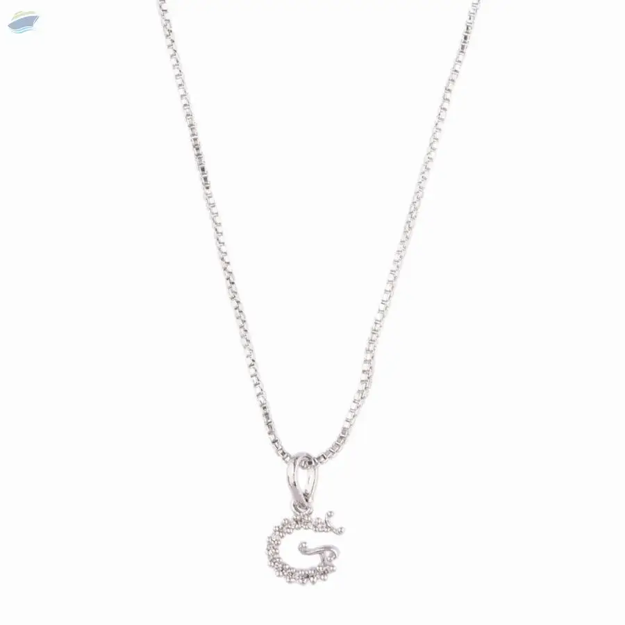 Initial Letter Pendant Chain Necklace Jewelry