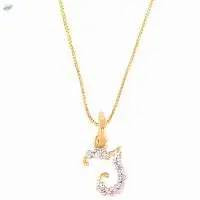 Initial Letter Pendant Chain Necklace Jewelry