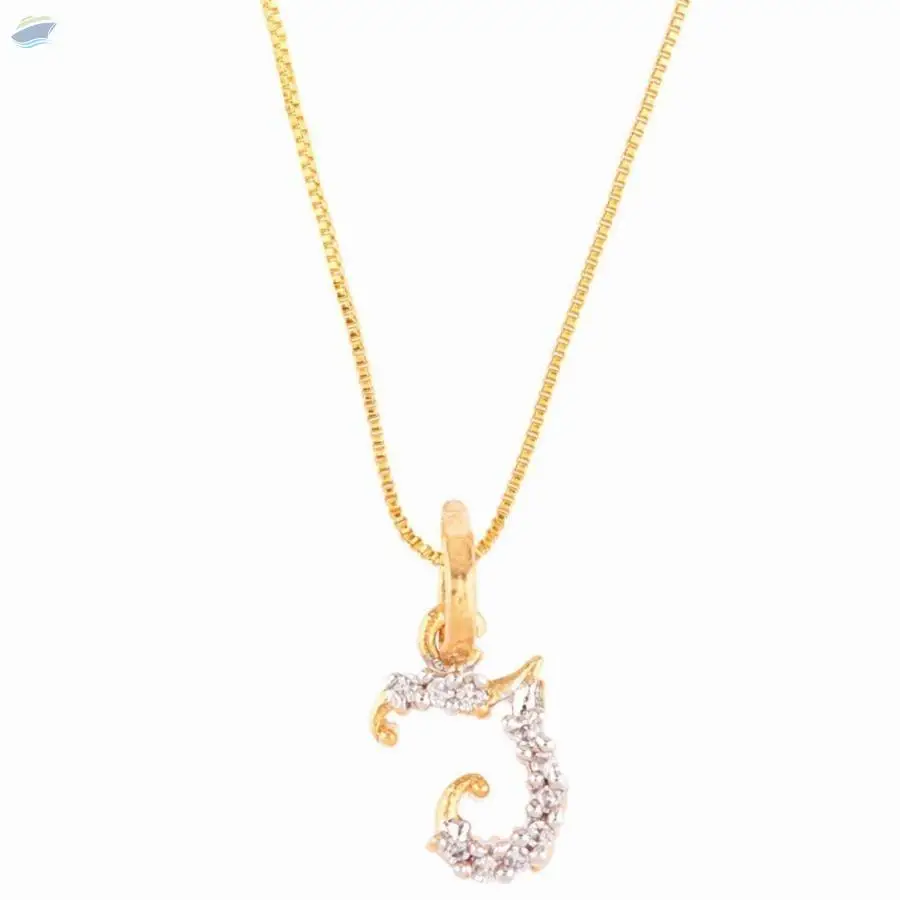 Initial Letter Pendant Chain Necklace Jewelry