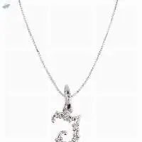 Initial Letter Pendant Chain Necklace Jewelry