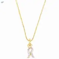 Letter Pendant Chain Necklace Jewelry