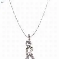 Initial Letter Pendant Chain Necklace Jewelry
