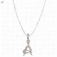 Initial Letter Pendant Chain Necklace Jewelry