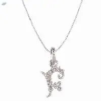 Initial Letter Pendant Chain Necklace Jewelry
