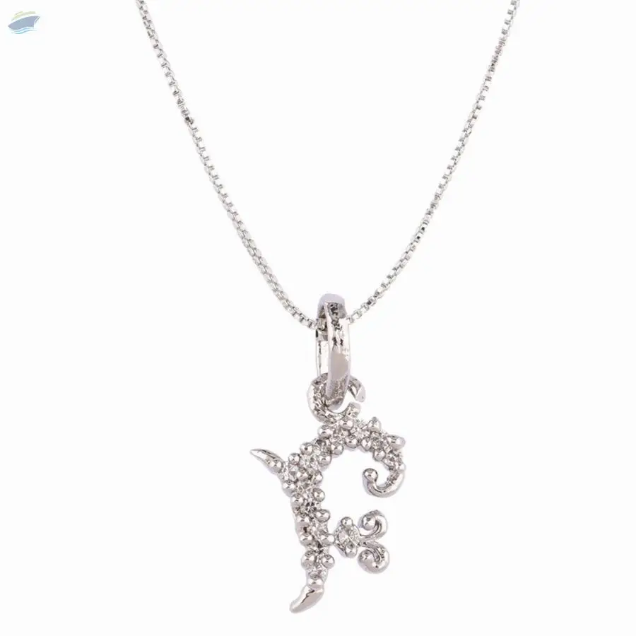 Initial Letter Pendant Chain Necklace Jewelry