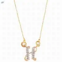 Initial Letter Pendant Chain Necklace Jewelry
