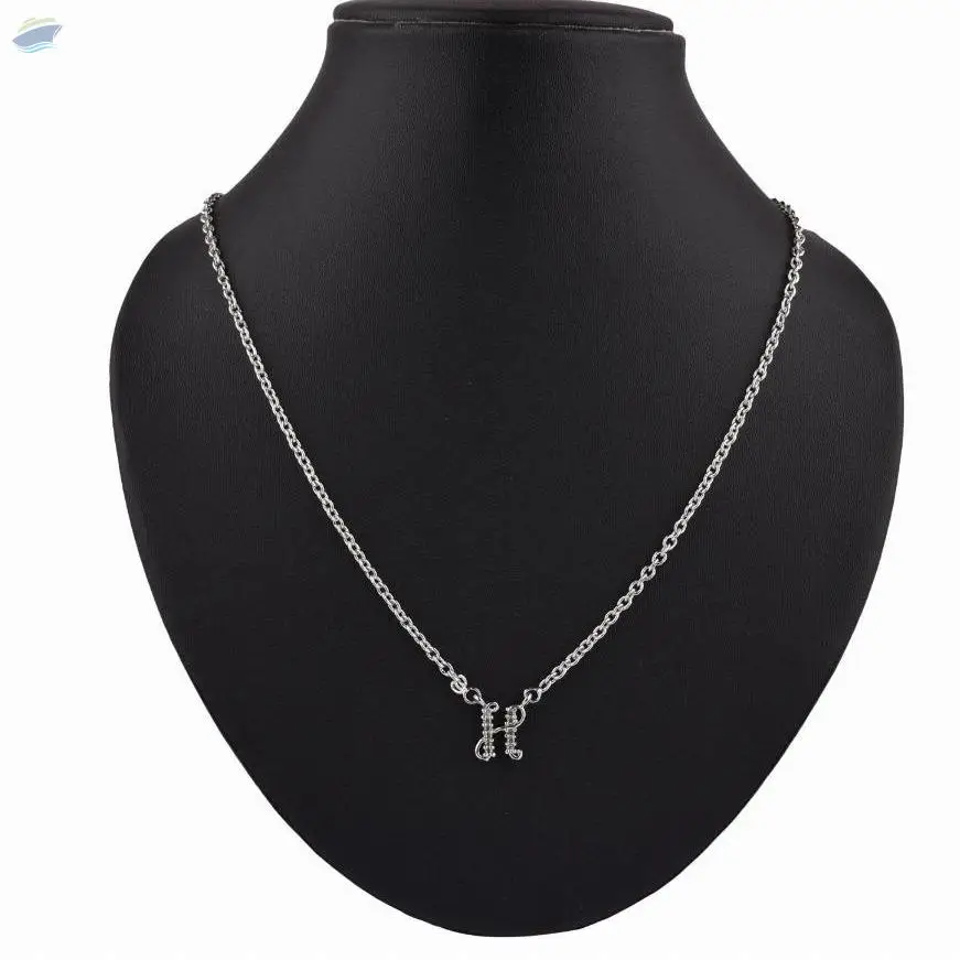 Initial Letter Pendant Chain Necklace Jewelry