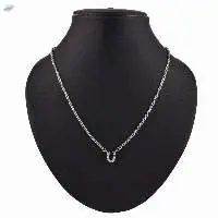 Initial Letter Pendant Chain Necklace Jewelry