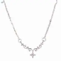 Zirconia CZ Pendant Chain Necklace Jewelry