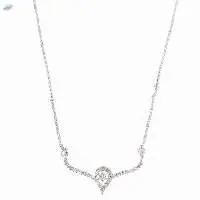 Zirconia CZ Pendant Chain Necklace Jewelry
