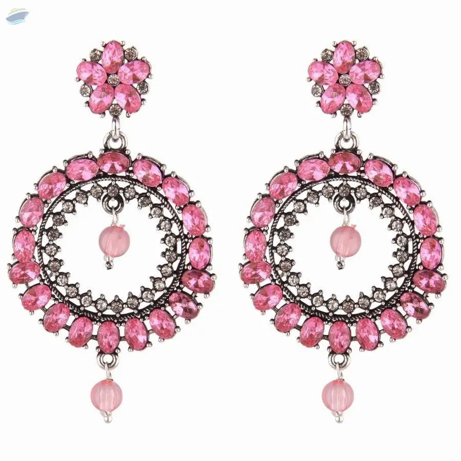Rhinestone Boho Dangle Statement Earring Set