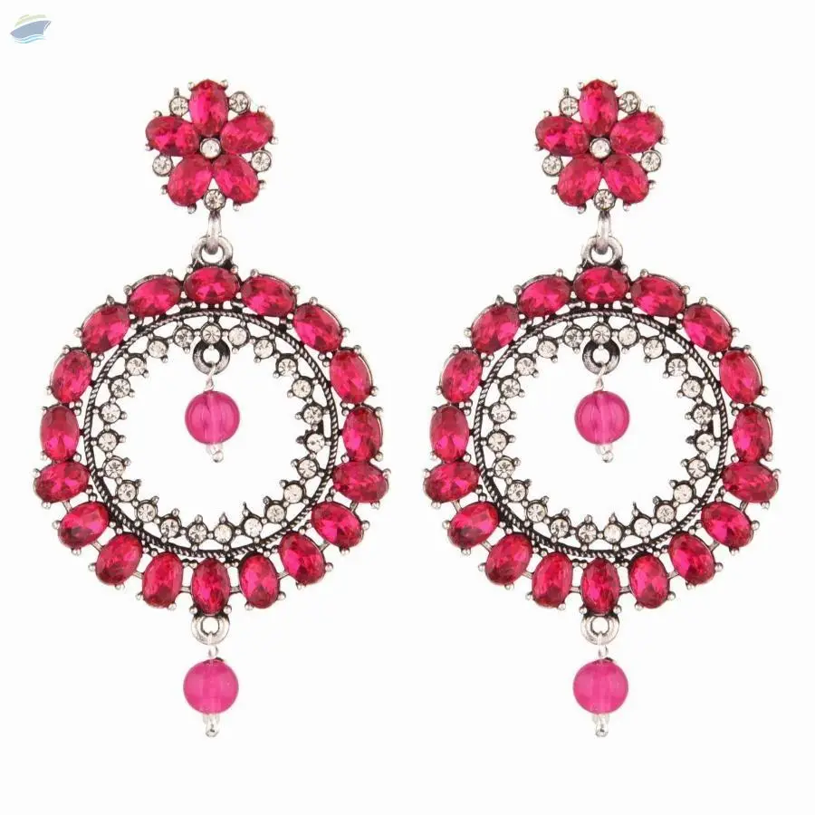 Rhinestone Boho Dangle Statement Earring Set