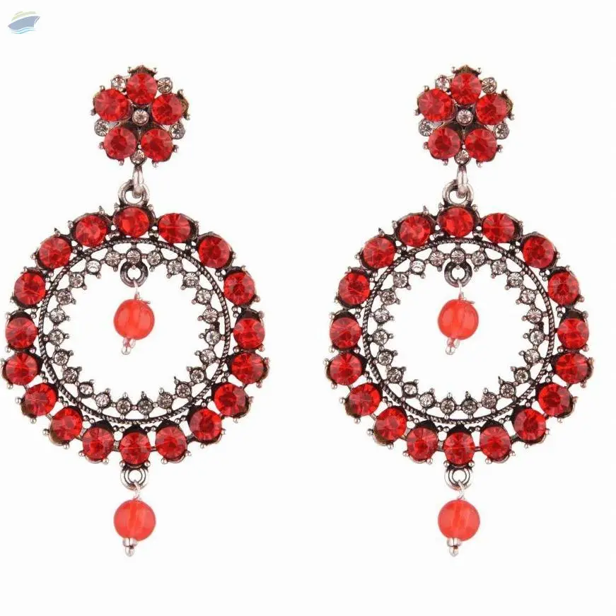 Rhinestone Boho Dangle Statement Earring Set