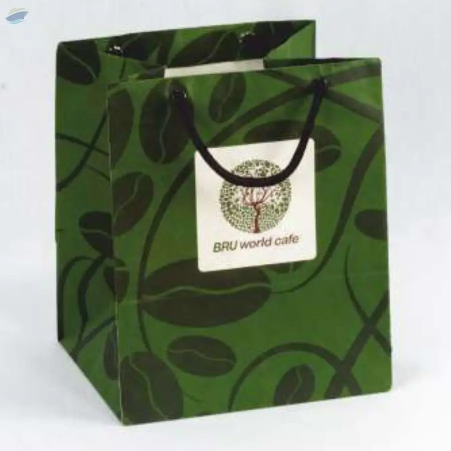White and Brown Kraft Bag